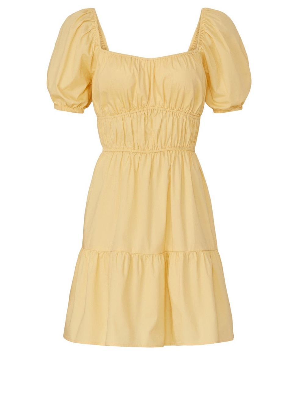 Louna Yellow Cinched Dress, Large - Picture 3 of 8